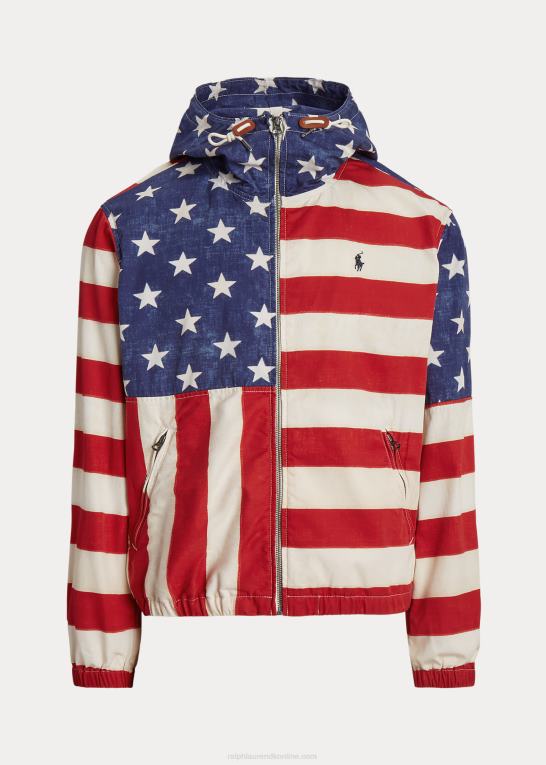 stjerne sprang Mænd Ralph Lauren hættejakke med flagprint Z426B1228