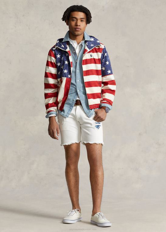 stjerne sprang Mænd Ralph Lauren hættejakke med flagprint Z426B1228