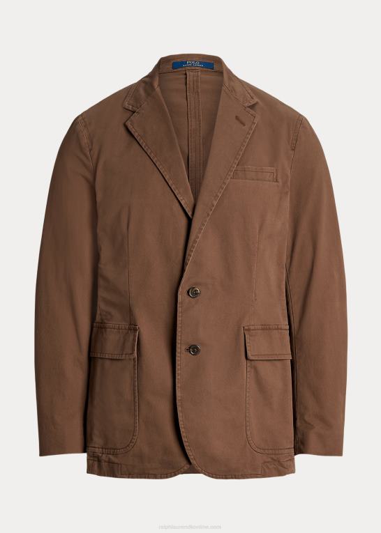 teaktræ Mænd Ralph Lauren polo ukonstrueret stretch chino jakke Z426B614