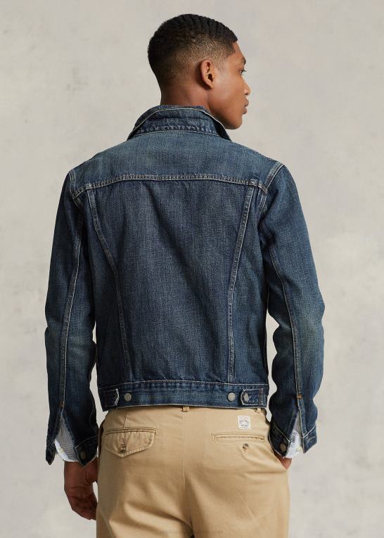 trenton Mænd Ralph Lauren falmet denim trucker jakke Z426B911