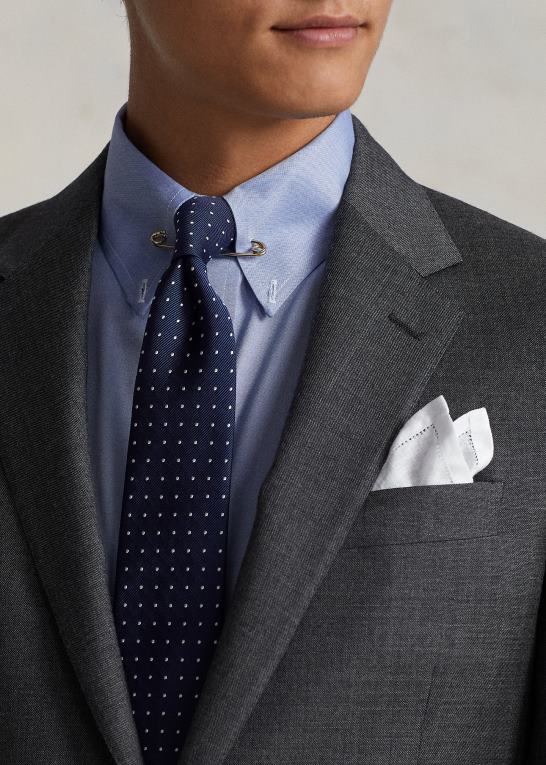 mellemgrå multi Mænd Ralph Lauren polo uld hajskind dragt Z426B1312