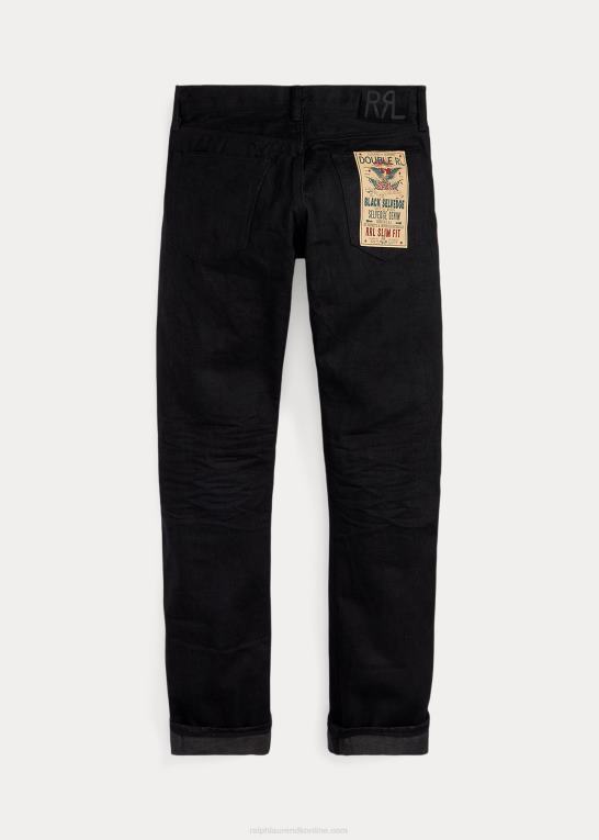 Mænd Ralph Lauren slim fit sort selvedge jean Z426B1738