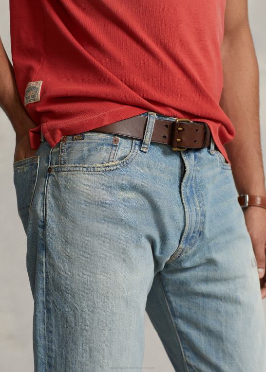 buckbrook lys Mænd Ralph Lauren vintage klassisk pasform distressed jean Z426B491