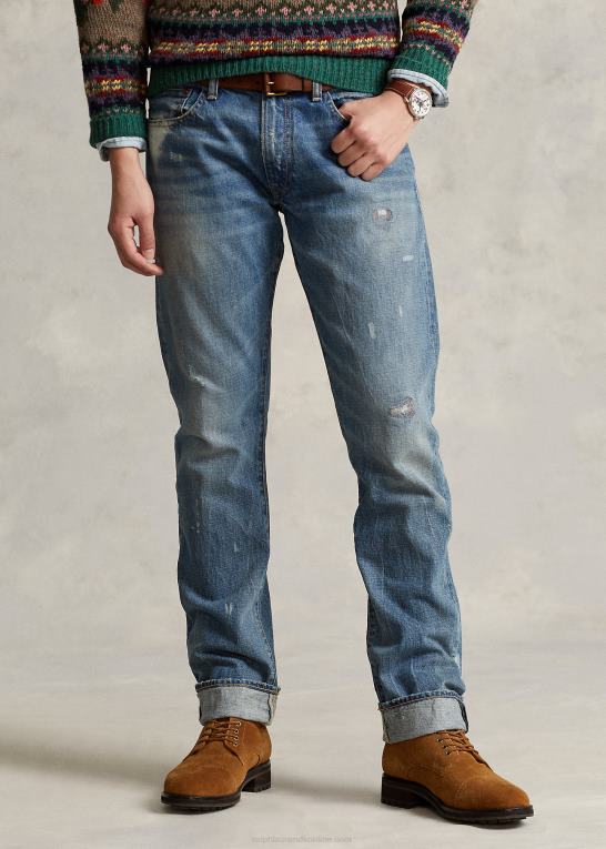 buckbrooke Mænd Ralph Lauren varick slim straight distressed jean Z426B135