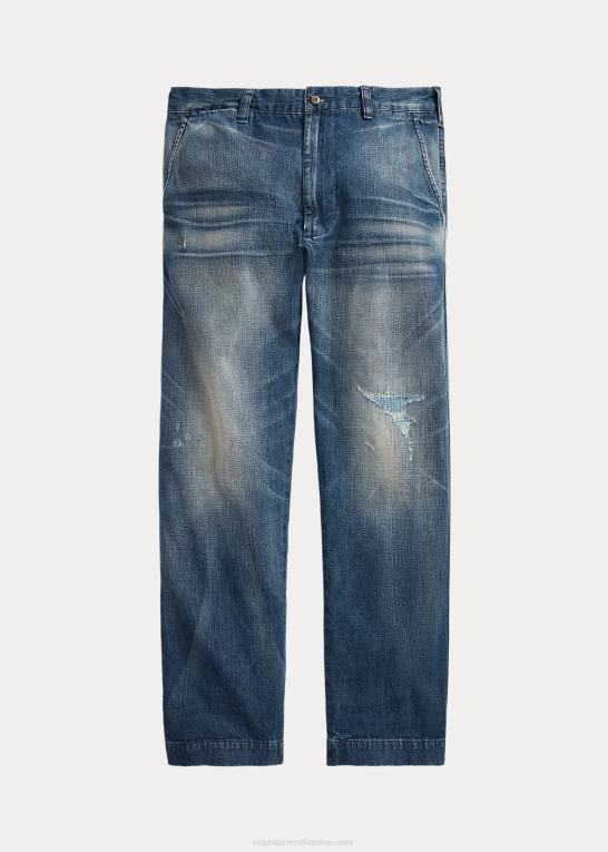 crestridge Mænd Ralph Lauren salinger distressed jean med lige pasform Z426B118