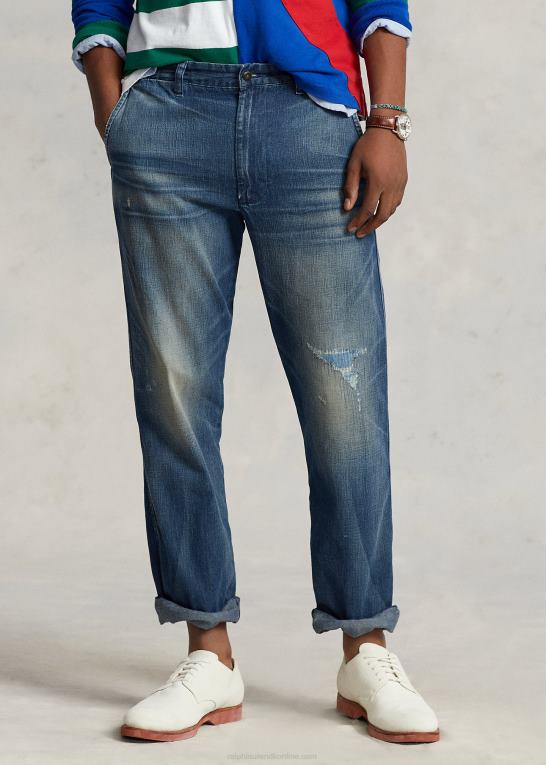 crestridge Mænd Ralph Lauren salinger distressed jean med lige pasform Z426B118
