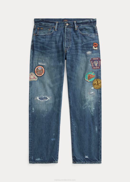 inniswood Mænd Ralph Lauren vintage klassisk pasform distressed jean Z426B723