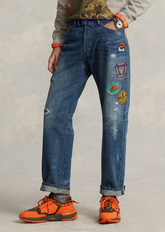 inniswood Mænd Ralph Lauren vintage klassisk pasform distressed jean Z426B723