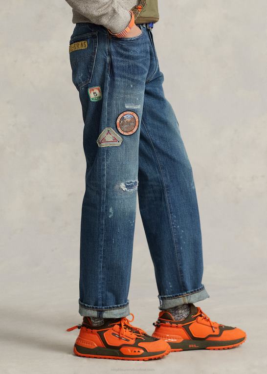 inniswood Mænd Ralph Lauren vintage klassisk pasform distressed jean Z426B723