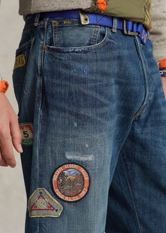 inniswood Mænd Ralph Lauren vintage klassisk pasform distressed jean Z426B723