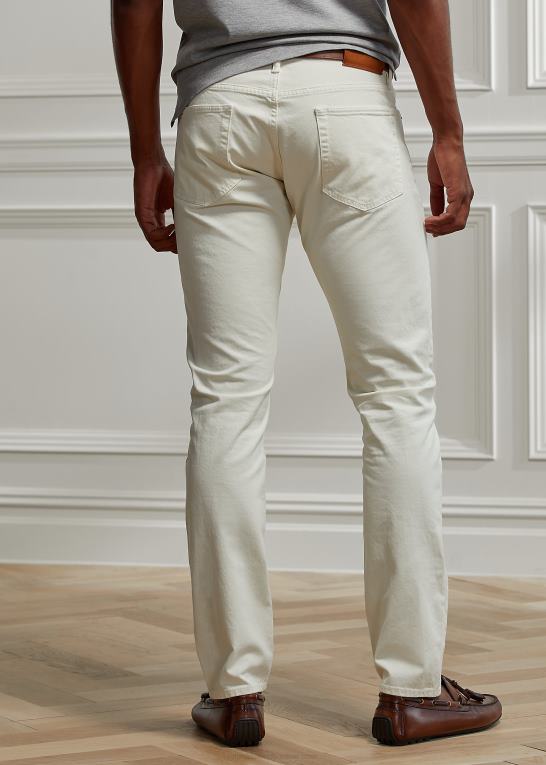 klassisk creme Mænd Ralph Lauren slim fit stretch jean Z426B50