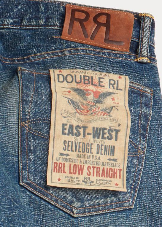 odessa vask Mænd Ralph Lauren lav lige pasform selvedge jean Z426B1700