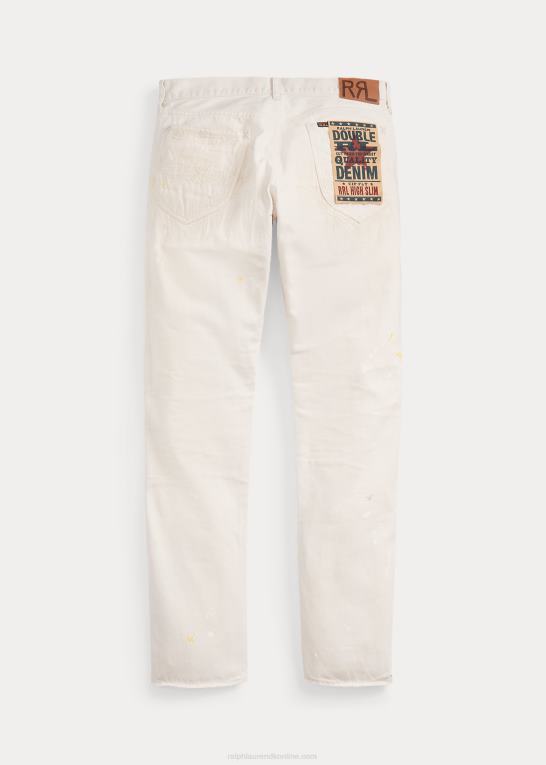 repareret frøet naturligt Mænd Ralph Lauren høj slim repareret naturlig jeans Z426B1764