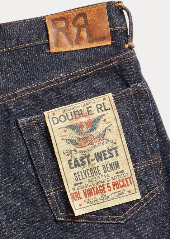 øst/vest skyl Mænd Ralph Lauren vintage 5-lommers øst-vest selvedge jean Z426B8696