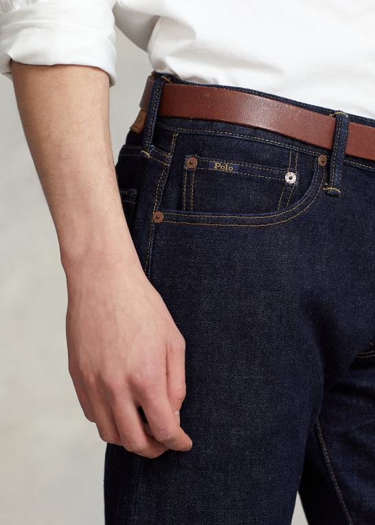 yorke selvedge stretch Mænd Ralph Lauren slank jean med lige kant Z426B798