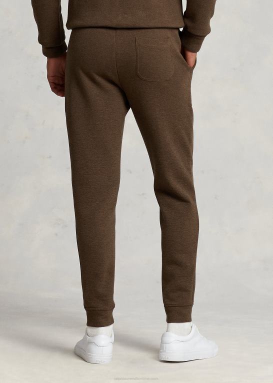 brun lyng Mænd Ralph Lauren dobbeltstrikket joggerbukse i mesh Z426B1024