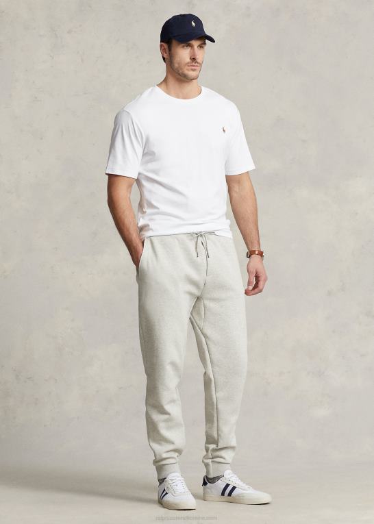 let sportslyng Mænd Ralph Lauren dobbeltstrikkede joggerbukser med logo-præget Z426B1369