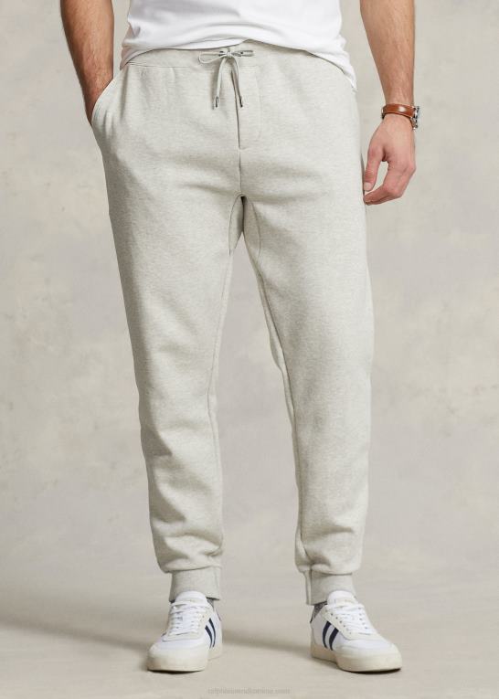 let sportslyng Mænd Ralph Lauren dobbeltstrikkede joggerbukser med logo-præget Z426B1369