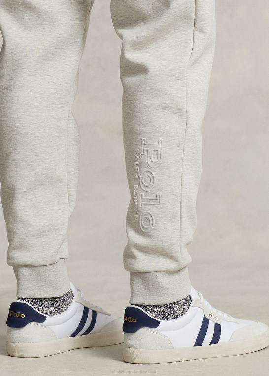 let sportslyng Mænd Ralph Lauren dobbeltstrikkede joggerbukser med logo-præget Z426B1369