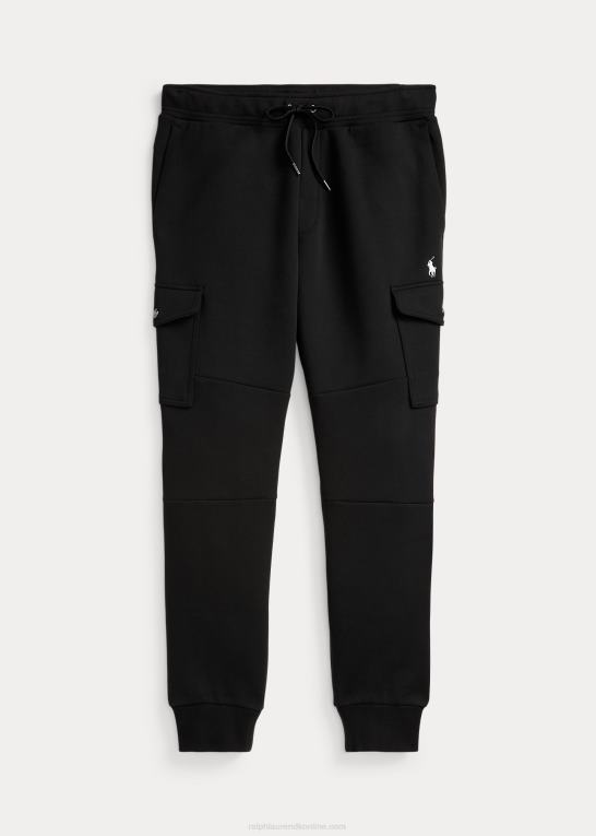 sort Mænd Ralph Lauren dobbeltstrikkede cargo joggerbukser Z426B477