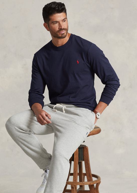 blæk Mænd Ralph Lauren jersey langærmet t-shirt Z426B1904