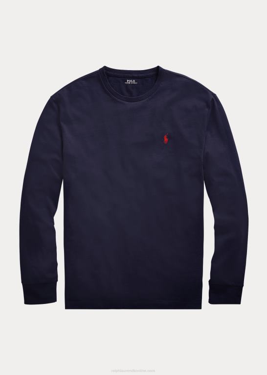 blæk Mænd Ralph Lauren jersey langærmet t-shirt Z426B1904