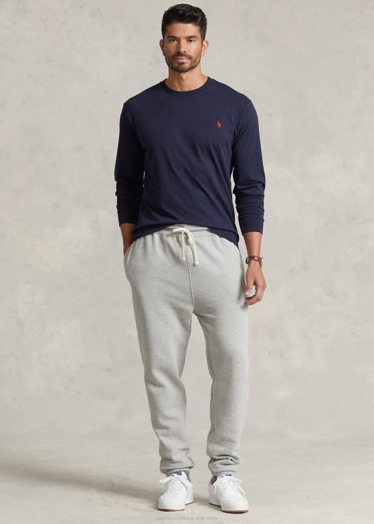blæk Mænd Ralph Lauren jersey langærmet t-shirt Z426B1904