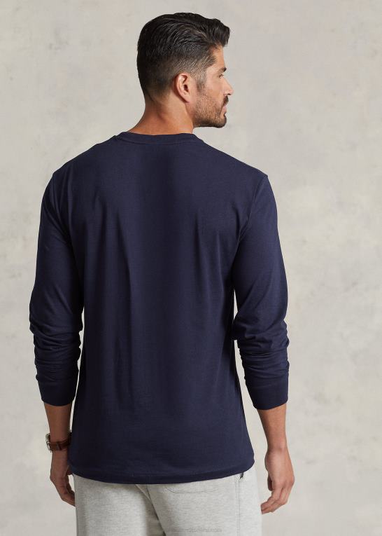 blæk Mænd Ralph Lauren jersey langærmet t-shirt Z426B1904