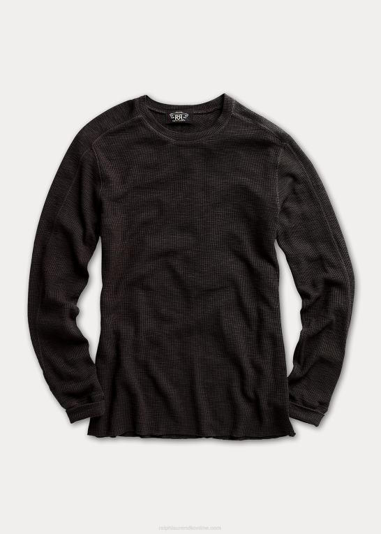 falmet sort lærred Mænd Ralph Lauren tekstureret crewneck Z426B1693
