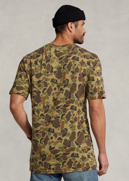 frø camo Mænd Ralph Lauren jersey henley skjorte Z426B1398