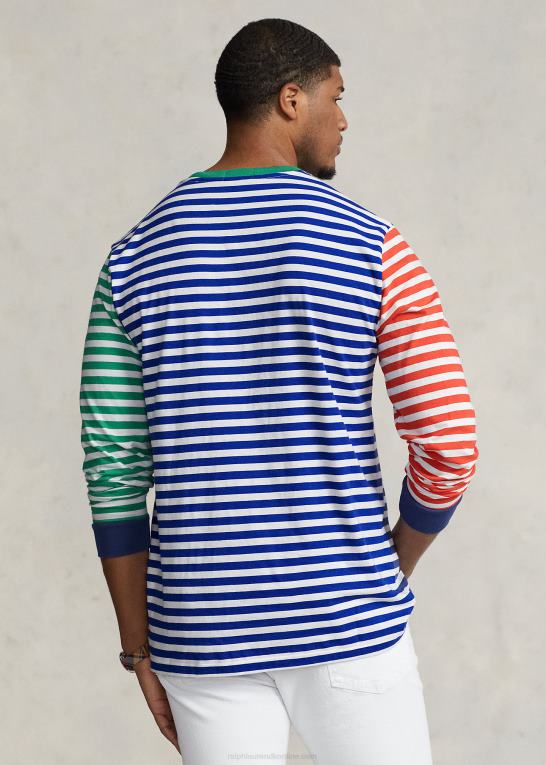 gammel kongelig multi Mænd Ralph Lauren stribet jersey langærmet t-shirt Z426B1443