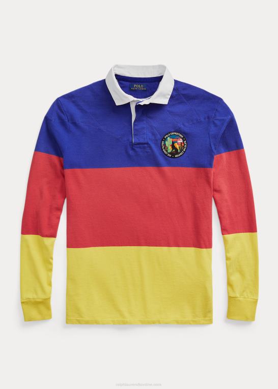 lemon crush multi Mænd Ralph Lauren klassisk pasform farveblokeret jersey rugby Z426B754