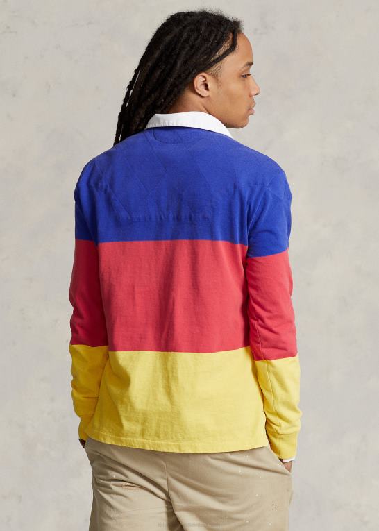 lemon crush multi Mænd Ralph Lauren klassisk pasform farveblokeret jersey rugby Z426B754