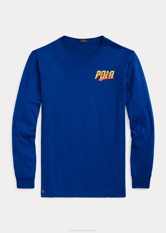 safir stjerne Mænd Ralph Lauren stablet-logo jersey langærmet t-shirt Z426B1397