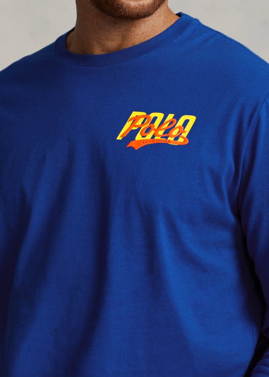 safir stjerne Mænd Ralph Lauren stablet-logo jersey langærmet t-shirt Z426B1397