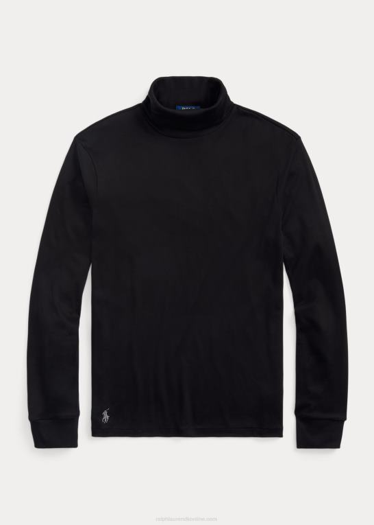 sort Mænd Ralph Lauren blød rullekrave i bomuld Z426B559