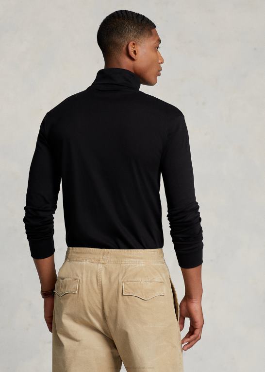 sort Mænd Ralph Lauren blød rullekrave i bomuld Z426B559