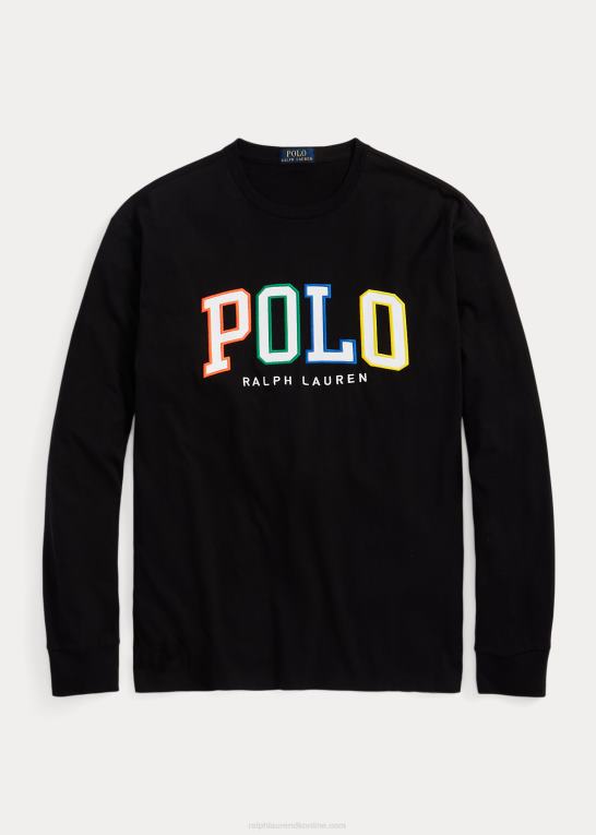 sort Mænd Ralph Lauren jersey langærmet t-shirt med logo Z426B1322