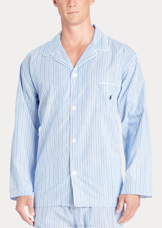 andrew stribe Mænd Ralph Lauren stribet bred pyjamasskjorte Z426B840