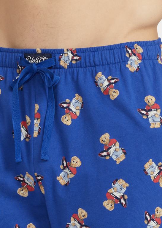 arv royal Mænd Ralph Lauren polobjørn sovesæt i bomuldsjersey Z426B653