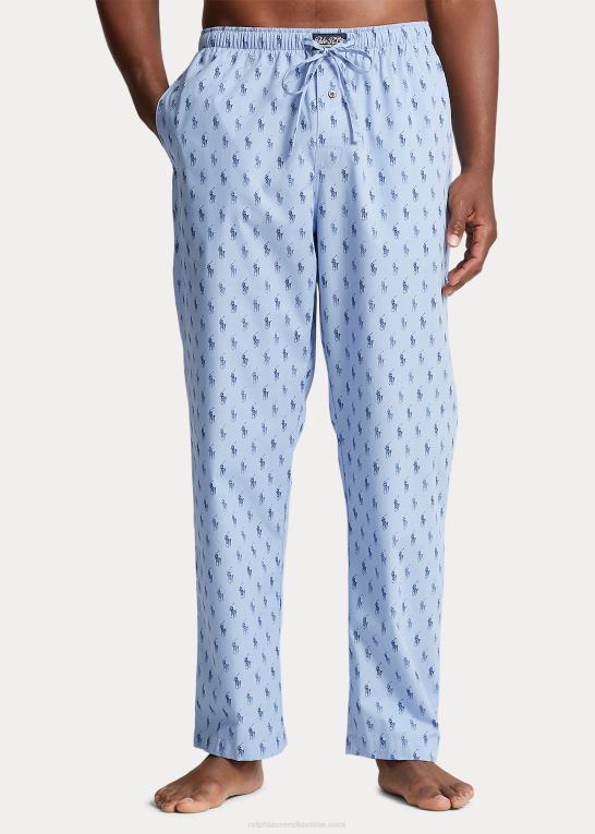 blå/canyon blå riviera Mænd Ralph Lauren signatur pony pyjamasbukser Z426B633