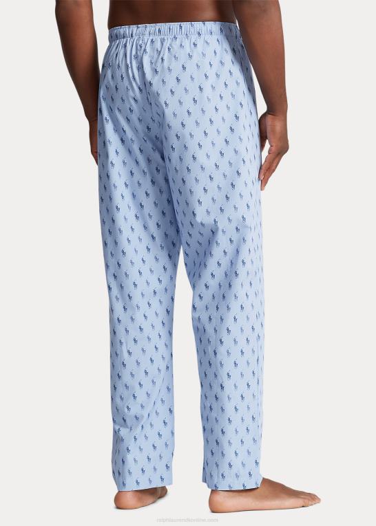 blå/canyon blå riviera Mænd Ralph Lauren signatur pony pyjamasbukser Z426B633