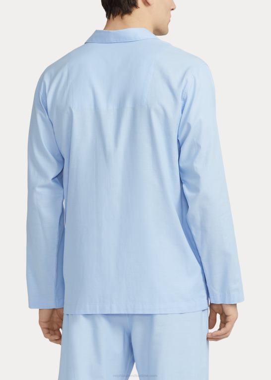 blå oxford Mænd Ralph Lauren oxford pyjamasskjorte i polobjørn i bomuld Z426B915
