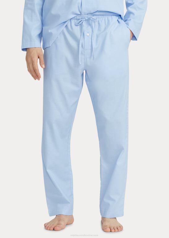blå oxford/royal navy Mænd Ralph Lauren oxford pyjamasbukser i bomuld Z426B8571