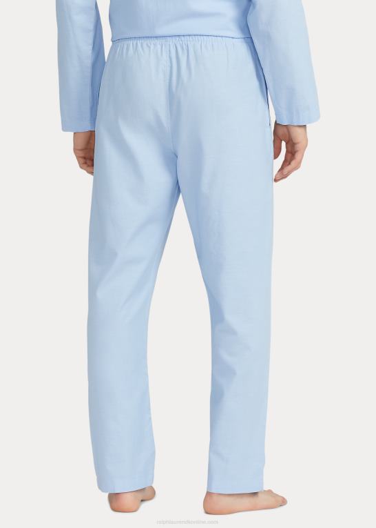 blå oxford/royal navy Mænd Ralph Lauren oxford pyjamasbukser i bomuld Z426B8571
