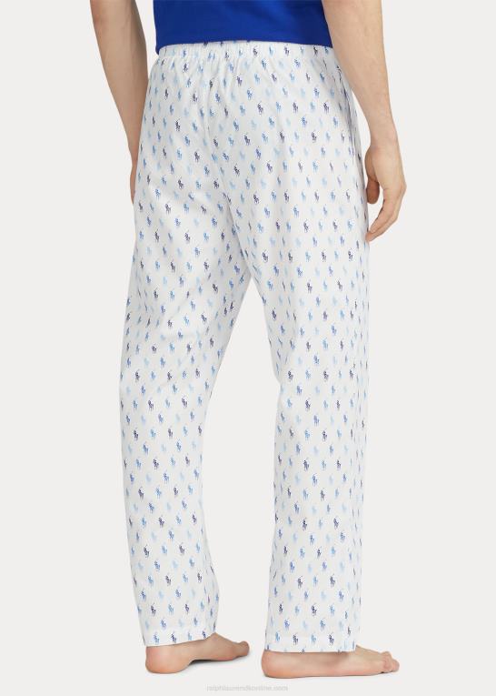 hvid/astor blå riviera Mænd Ralph Lauren signatur pony pyjamasbukser Z426B632