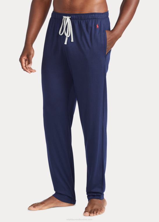 marineblå/andover lyng/rød Mænd Ralph Lauren pyjamasbukser i bomuldsblanding-jersey Z426B230