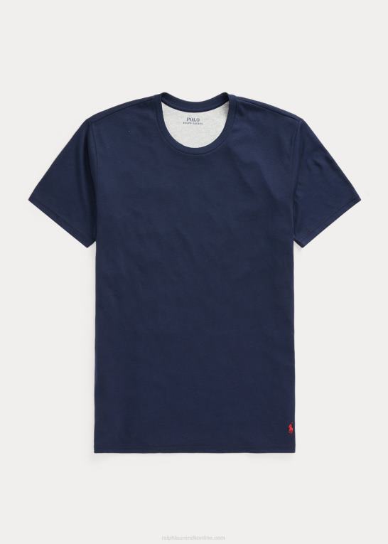marineblå/andover lyng/rød Mænd Ralph Lauren soveskjorte i bomuldsblanding-jersey Z426B232