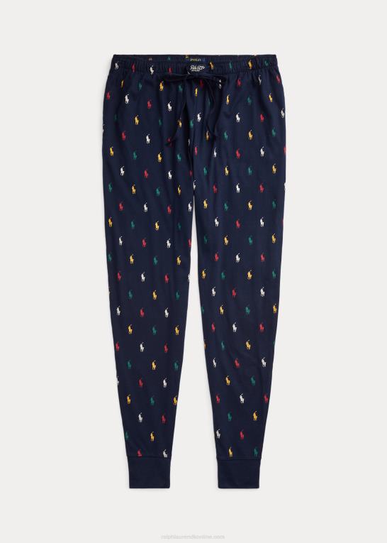 marineblå/grøn/rød/gul Mænd Ralph Lauren signatur pony søvn jogger Z426B8719