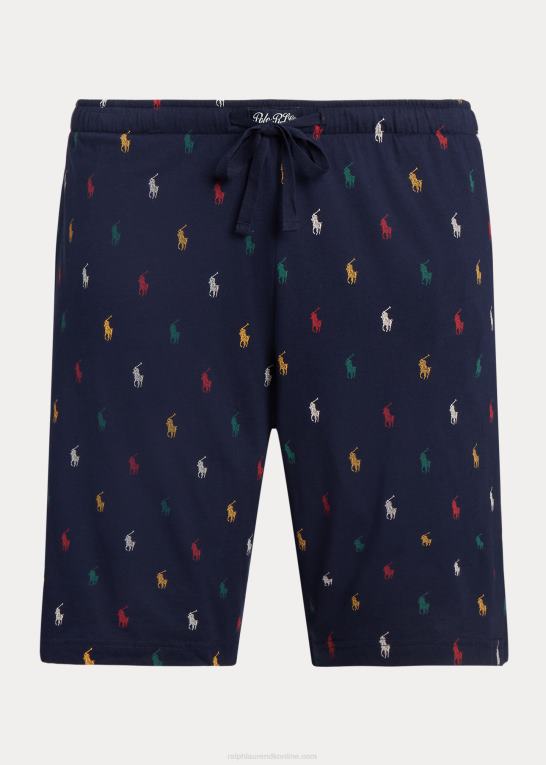 marineblå/grøn/rød/gul Mænd Ralph Lauren signatur pony sover kort Z426B8679